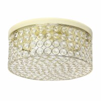 Lalia Home LHM-2003-GL Glam 2 Light 12 in. Round Flush Mount, Gold