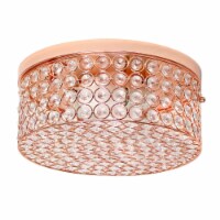 Lalia Home LHM-2003-RG Glam 2 Light 12 in. Round Flush Mount, Rose Gold