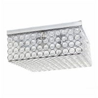 Lalia Home LHM-2004-CH Glam 2 Light 12 in. Square Flush Mount, Chrome