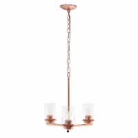 3Hanging Pendant Chandelier for Kitchen Island Dining Room, Rose Gold