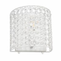 1-Light Bathroom Vanity Hallway Powder Room Dining Room Wall Sconce Lighting Fixture, White