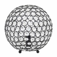 10  Contemporary Metal Crystal Round Glamourous Orb Table Lamp for Living Room