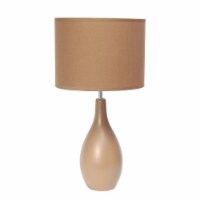 Creekwood Home Essentix 18.11 Traditional Standard Ceramic Dewdrop Table Desk Lamp with M