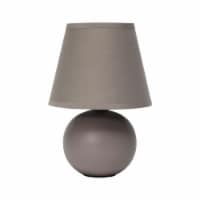 Creekwood Home Nauru 8.66 Traditional Petite Ceramic Orb Base Bedside Table Desk Lamp wit