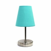 Creekwood Home Nauru 10.5 Traditional Petite Metal Stick Bedside Table Desk Lamp in Sand