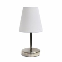 Creekwood Home Nauru 10.5 Traditional Petite Metal Stick Bedside Table Desk Lamp in Sand