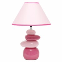 Creekwood Home Priva 17.25 Contemporary Ceramic Stacking Stones Table Desk Lamp for Home