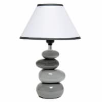 Creekwood Home Priva 14.7 Contemporary Ceramic Stacking Stones Table Desk Lamp for Home D