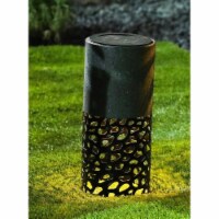 Winsome House WHSL1047 11.8 in. Magnesium Oxide Solar Bollard Light, Gray