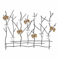 LuxenHome WHA1472 Metal Nature Branches Wall Tea Light Holder, Black, Brown & Gold