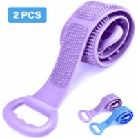 SILICONE SHOWER BACK SCRUBBER CLEANER WASHER MEN WOMEN CHILDREN - 2 SIZES