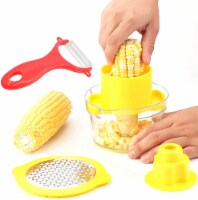 Corn Stripper, 4 in 1 Corn Shucker Tool Corn Holder, Corn Stripping Tool