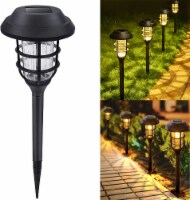 8 pk Solar Led Garden Pathway Lawn Ground Yard Light Water Proof Long lasting -Cool White