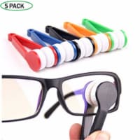 5 PKS-Mini Sun Glasses Eyeglass Microfiber Spectacles Cleaner Soft Brush Cleaning Chips Mini