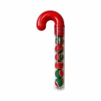 Midlee Candy Cane Tennis Balls Dog 1.5 Balls with Squeaker- Set of 6 Perspective: Main