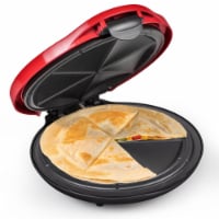 Taco Tuesday TCTEQM10RD 10 In. Electric Quesadilla Maker, Red