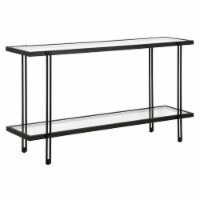 Henn&Hart 55 Blackened Bronze Metal/Glass Console Table