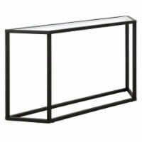 Henn&Hart 55  Blackened Bronze Metal/Glass Console Table