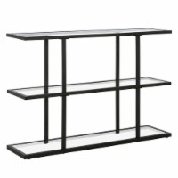 Henn&Hart 42  Blackened Bronze Metal/Glass Console Table