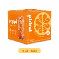 Poppi Orange Prebiotic Soda Cans Perspective: Main
