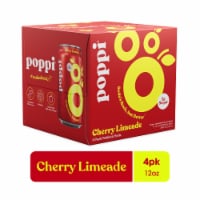 Poppi Cherry Limeade Prebiotic Soda Cans Perspective: Main