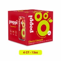 Poppi Cherry Limeade Prebiotic Soda Cans Perspective: Main