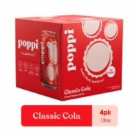Poppi Classic Cola Prebiotic Soda Cans Perspective: Main