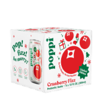 poppi® Cranberry Fizz Soda Cans Perspective: Main