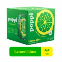 Poppi Lemon Lime Prebiotic Soda Cans Perspective: Main