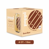 Poppi Root Beer Prebiotic Soda Cans Perspective: Main