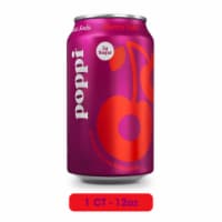 Poppi Cherry Cola Prebiotic Soda Can Perspective: Main