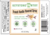 Keystone Pantry French Vanilla Flavored Syrup 1 pint bottle