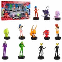Miraculous Ladybug Stamps 12pk Adrien Plagg Queen Bee Party Favor Figure Set PMI