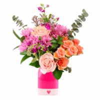 Be My Galentine Fresh Flowers Arrangement with Vase Perspective: Main