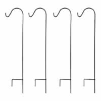 Ashman Shepherd Hook for Plants and Bird Feeders, 65 Inches Tall, 1 Side, 4 Pack