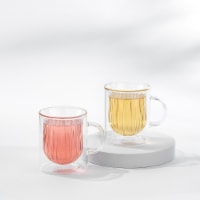 CHRISTIAN SIRIANO NEW YORK Floret Double Wall Insulated Glasses - 5.4 oz - Set of 2