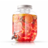 Glass Drink Dispenser with Spigot, Ice Infuser, & Fruit Infuser - 1 Gallon