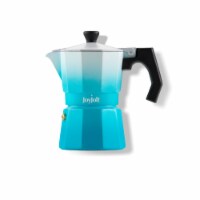Italian Moka Pot 3 Cup Stovetop Aluminum Espresso Maker - Blue