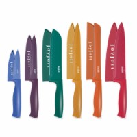 JoyJolt Multi Purpose Kitchen Knife Set -Set of 6 Knives - Multi Color