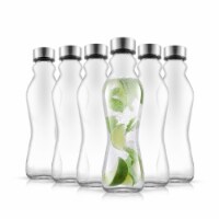 Spring Glass Water Bottles, Set of 6