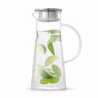 Breeze Glass Drink Water Pitcher with Stainless Steel Lid - 50 oz