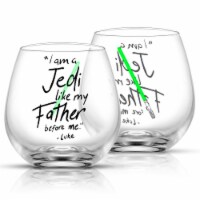 Luke Skywalker™ Lightsaber Stemless Drinking Glass, Set of 2 (15 oz)