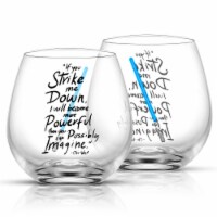 Obi-Wan Kenobi™ Lightsaber Stemless Drinking Glass, Set of 2 (15 oz)