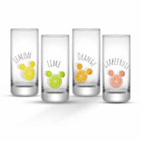 Disney Mickey Mouse Citrus Tall Drinking Glass - 14.2 oz - Set of 4
