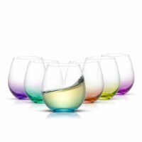 Hue Colored Wine Glasses, Set of 6