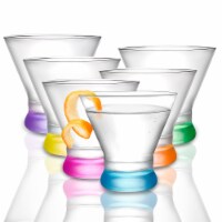 Hue Colored Martini Glasses, Set of 6