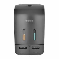Alpine Industries 1100 ml Gray Surface Mounted Dual Soap and Hand Sanitizer Dispenser 2 Pack