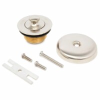 Dorence Lift & Turn Bathtub Tub Drain Assembly Kit, Brushed Nickel Trim Waste & Overflow