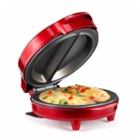 2-Section Omelet Maker Metallic Red Holstein Housewares