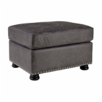 Porter Designs Elk River Traditional Ottoman - Gray